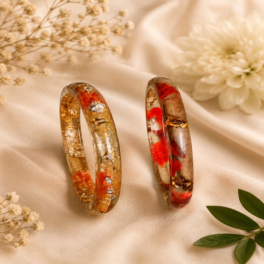 Resin Bangles (With Customer Choice Modification) - Attributes: Glitter Effect