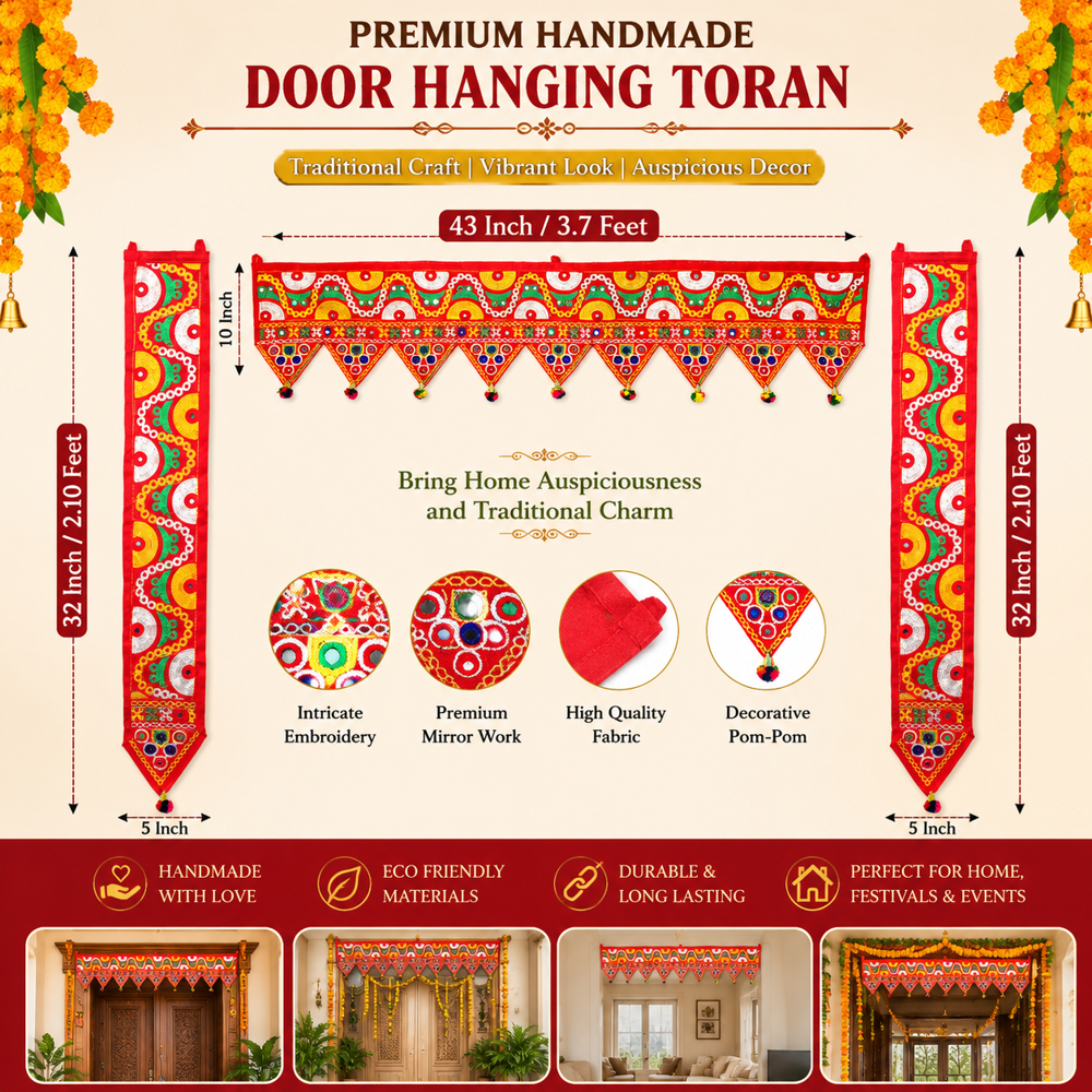 KRISHNA HANDLOOM Main Door Toran for Diwali Decoration C 14
