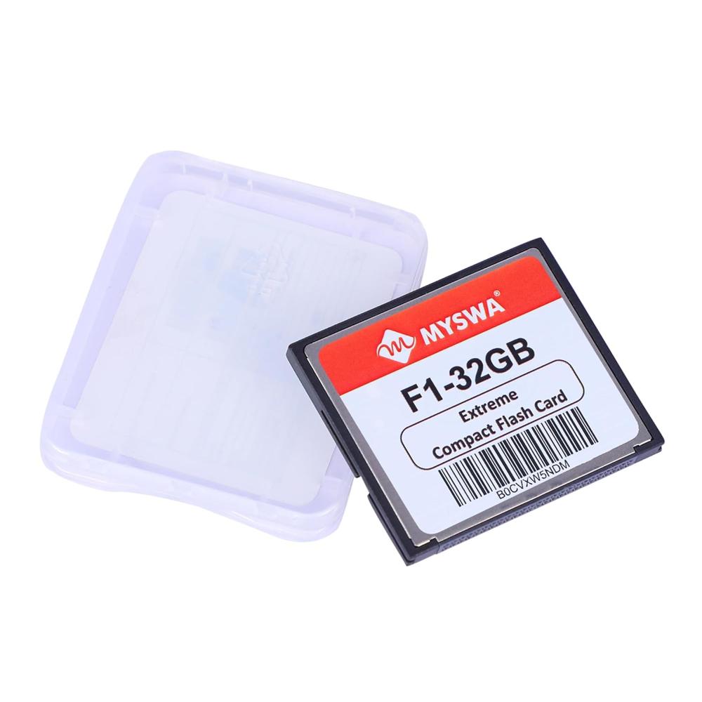 MYSWA F1-CF32GB F1 Extreme Compact Flash 32 GB MLC CF Type 1 Memory Card for CNC Machine, Railways Locomotives, Airplane Cockpits, Camera, Desktop