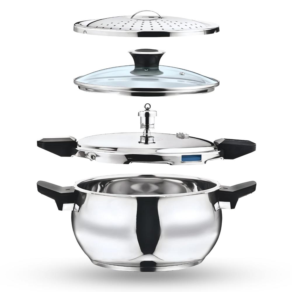 Stainless Steel 3-in-1 Pressure Cooker 5.5 L
