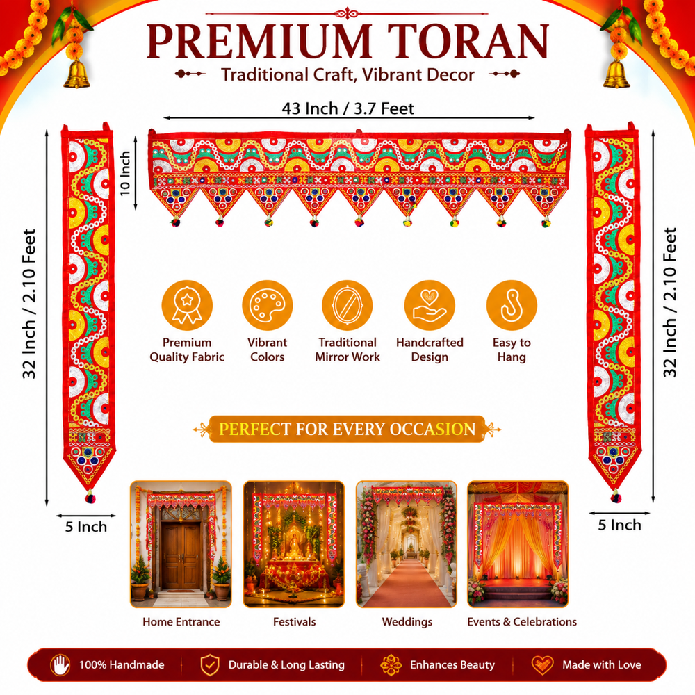 KRISHNA HANDLOOM Home Entrance Toran for Diwali Decoration C 15