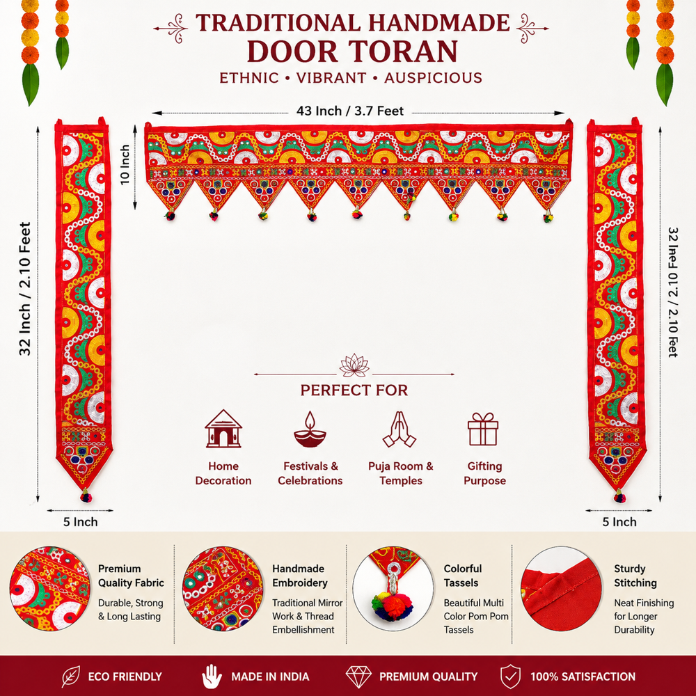 KRISHNA HANDLOOM Temple Entrance Toran for Diwali Decoration C 18