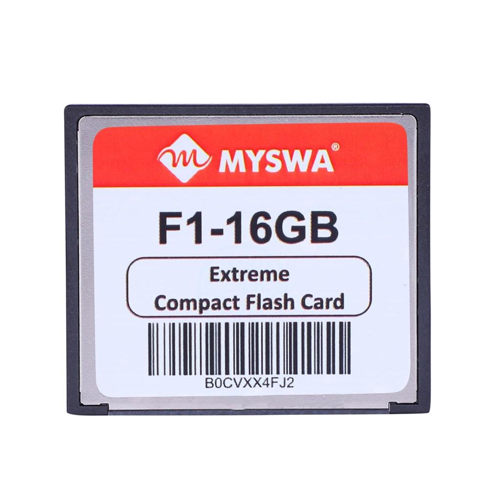 MYSWA F1-CF16GB F1 Extreme Compact Flash 16 GB MLC CF Type 1 Memory Card for CNC Machine, Railways Locomotives, Airplane Cockpits, Camera, Desktop