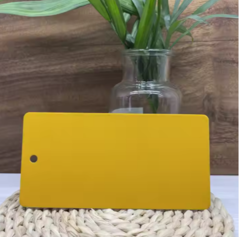 Yellow matte powder coating