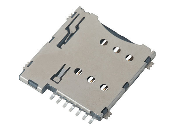 MICRO SIM CARD 6P PUSH PUSH SMT H=1.35mm Connector