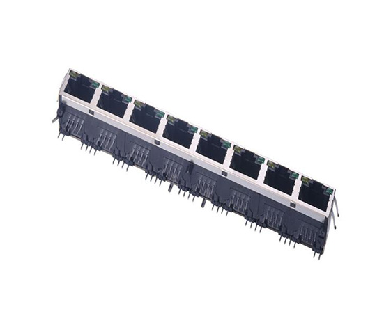 RJ45 1x8 5631-8C-II With LED and spring patch