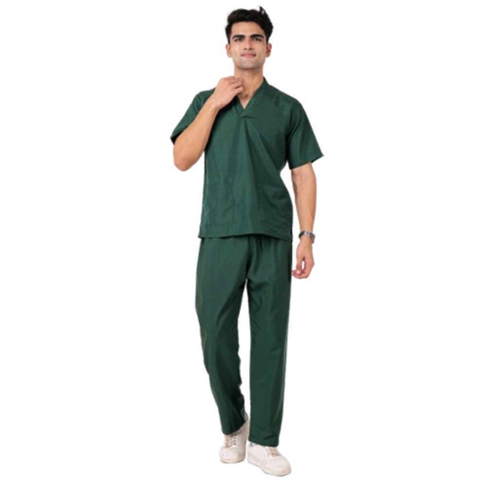 Green Color Scrub Suit For Doctors