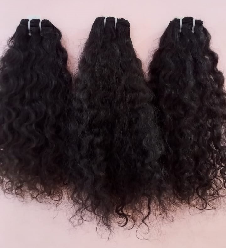 NATURAL RAW INDIAN CURLY BULK HAIR 