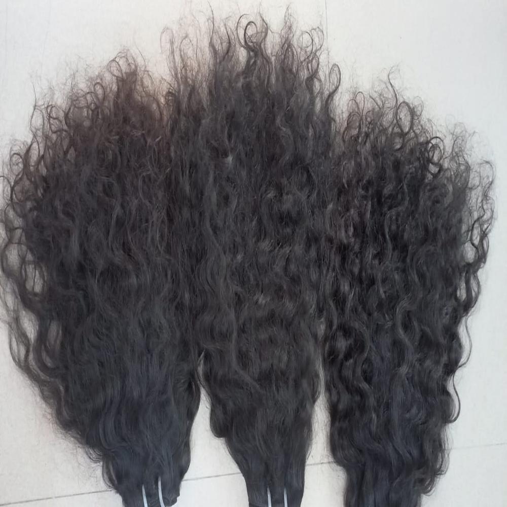 NATURAL RAW INDIAN CURLY BULK HAIR 