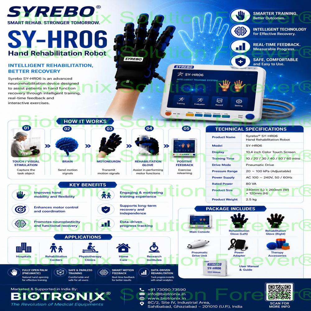 Professional Soft Robotic Hand Therapy Glove for Rehabilitation