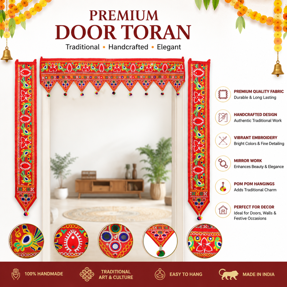 KRISHNA HANDLOOM Decorative Bandarwal for House Entrance D 7