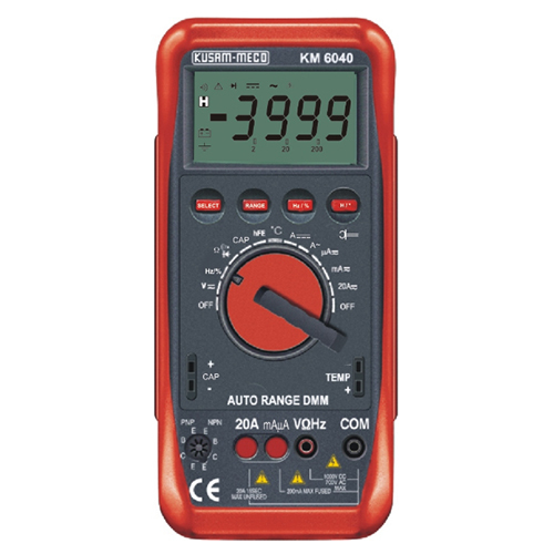 Model 6040 Auto Ranging Digital Multimeter - Plastic ABS Resin, 180x90x45mm, Red/Black | Auto Ranging, Data Hold, Continuity Buzzer, Overload Protection