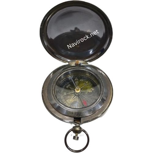Nautical Ross London Brass Round Pocket Compass