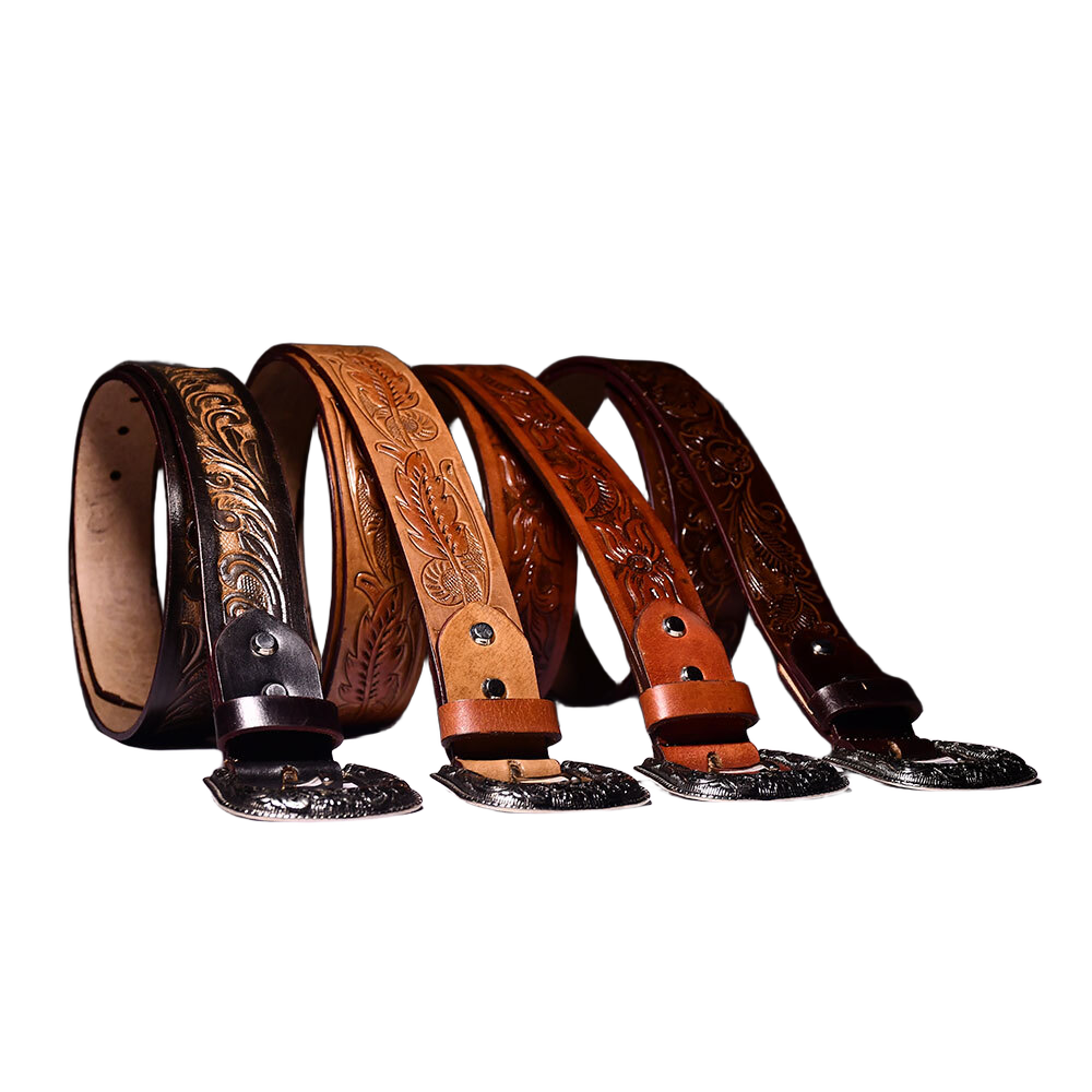 Tooning Flower Belt - Belt Material: Genuine Leather
