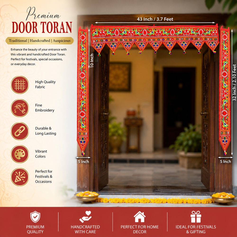 KRISHNA HANDLOOM Main Door Toran for Indian Home Decor D 14