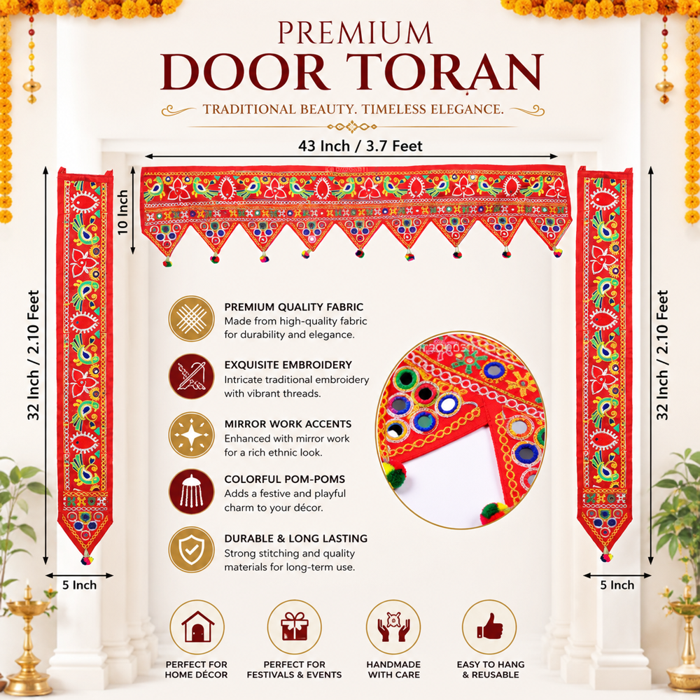 KRISHNA HANDLOOM Main Door Toran for Indian Home Decor D 14