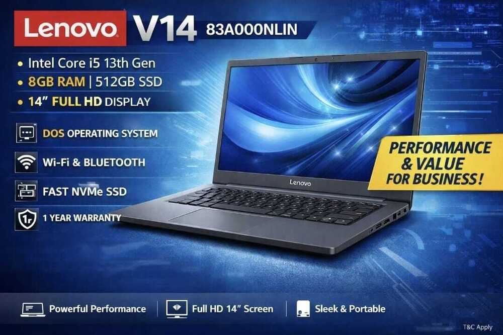 Lenovo V14 Intel Core I5 13th Gen Laptop