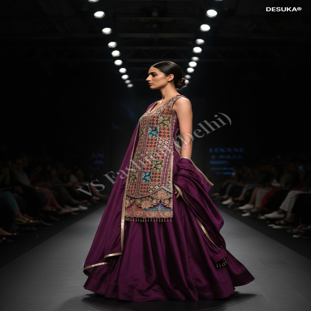 PL-20001_Premium Embroidered Palazzo Suit