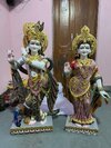 White Marble Radha Krishna Statue