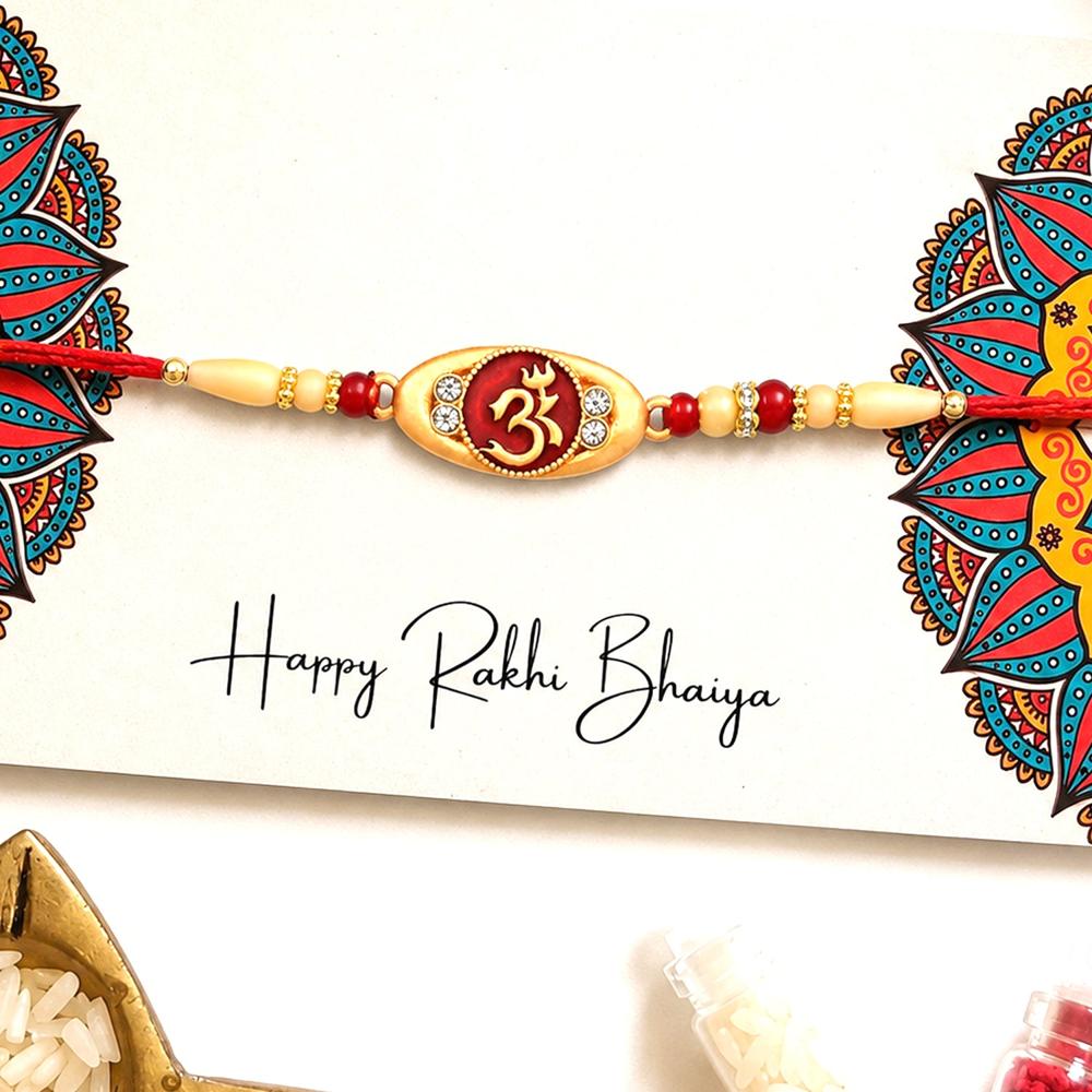 Spiritual Om Rakhi Auspicious Sacred Protection for Brothers