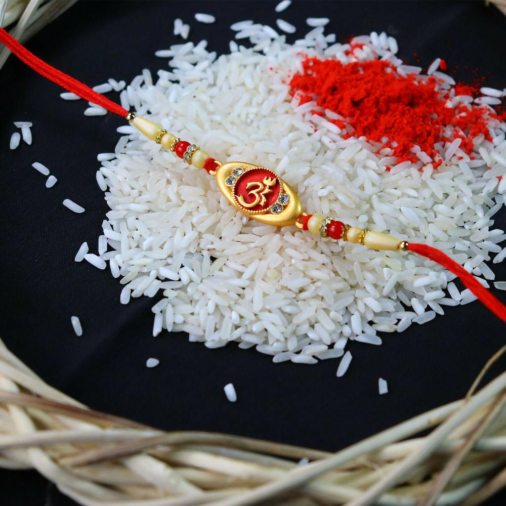 Spiritual Om Rakhi Auspicious Sacred Protection for Brothers