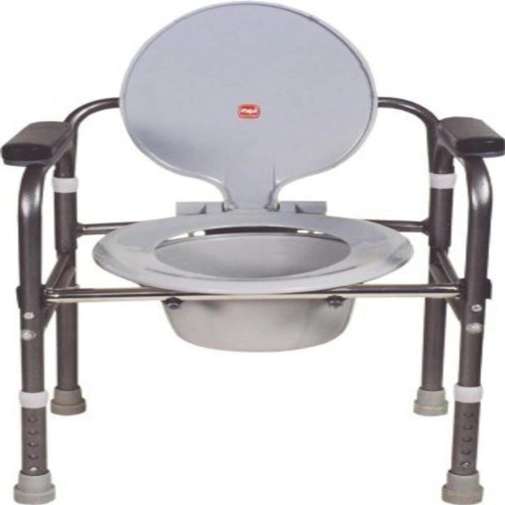 VISSCO Invalid Folding Commode New Type W/o Castors UN Back / Lumbar Support