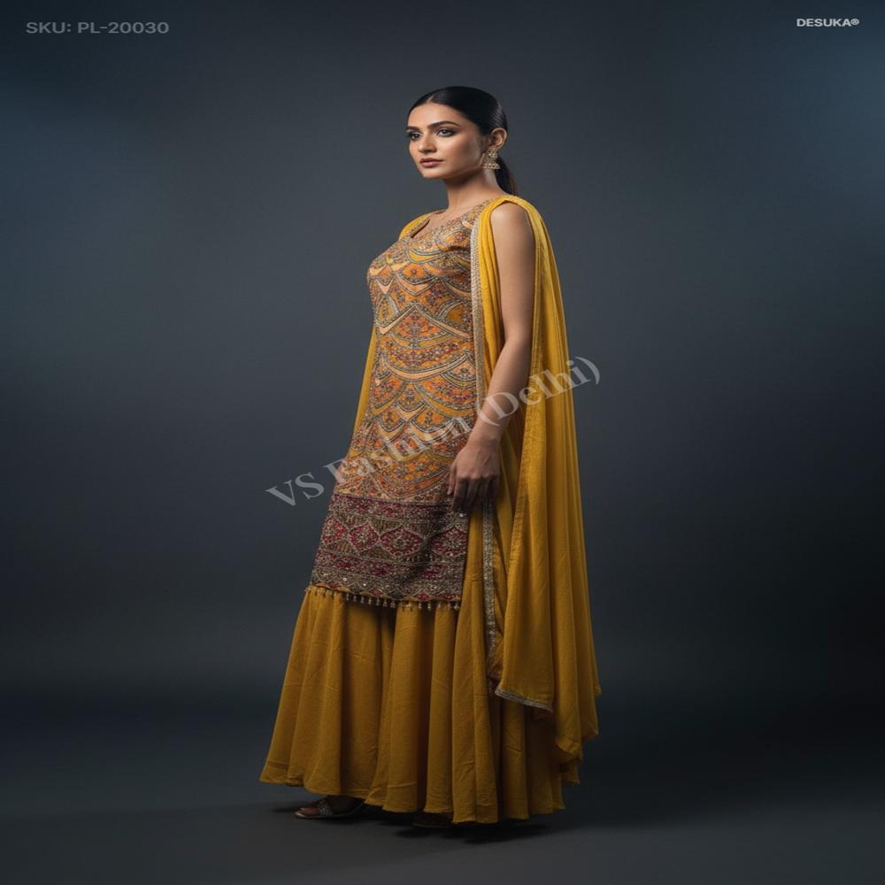 PL-20030_Pure Chinnon Silk Palazzo Suit