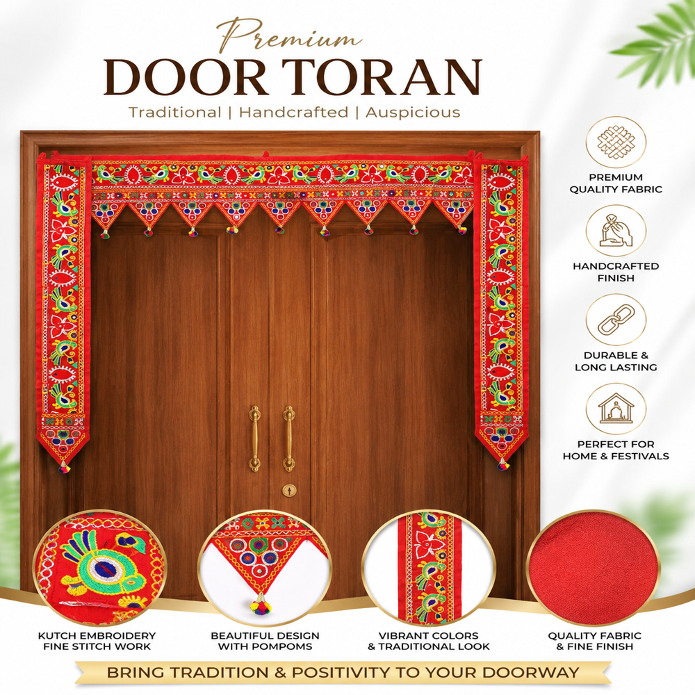KRISHNA HANDLOOM L Shape Door Toran for Festive Decor D 21