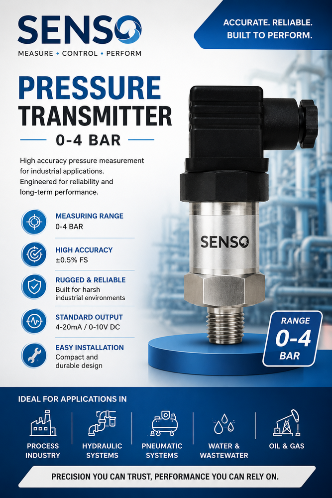 SENSO PRESSURE TRANSMITTER 0-4 BAR