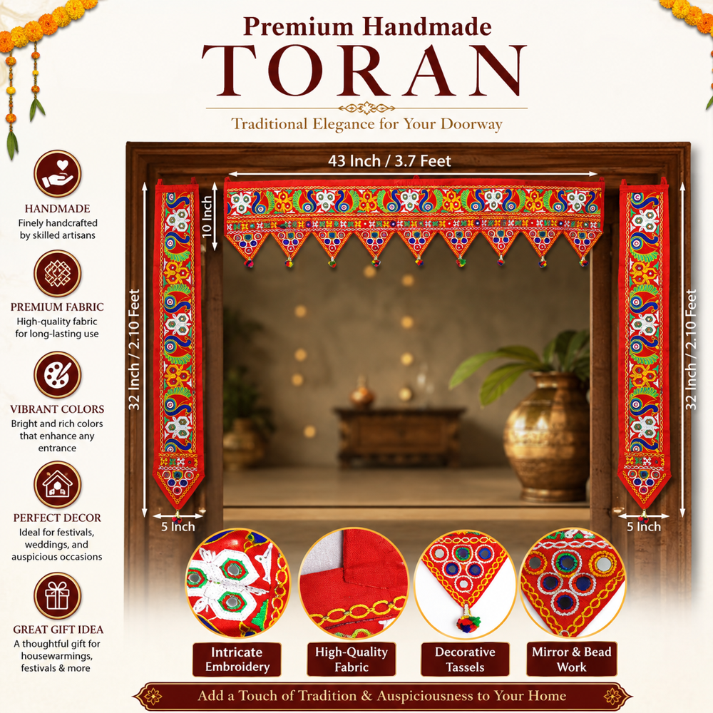 KRISHNA HANDLOOM Main Door Toran for Festive Decor E 2