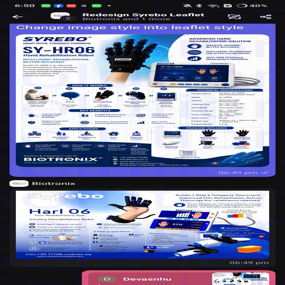 Professional Robotic Hand Therapy Device for Home and Clinic