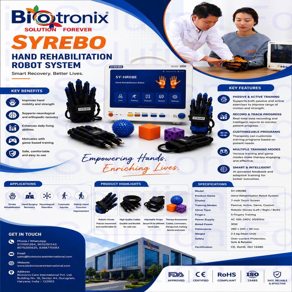 Professional Robotic Hand Therapy Device for Home and Clinic