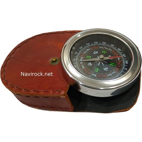 Vintage Compass with Leather Case Gift