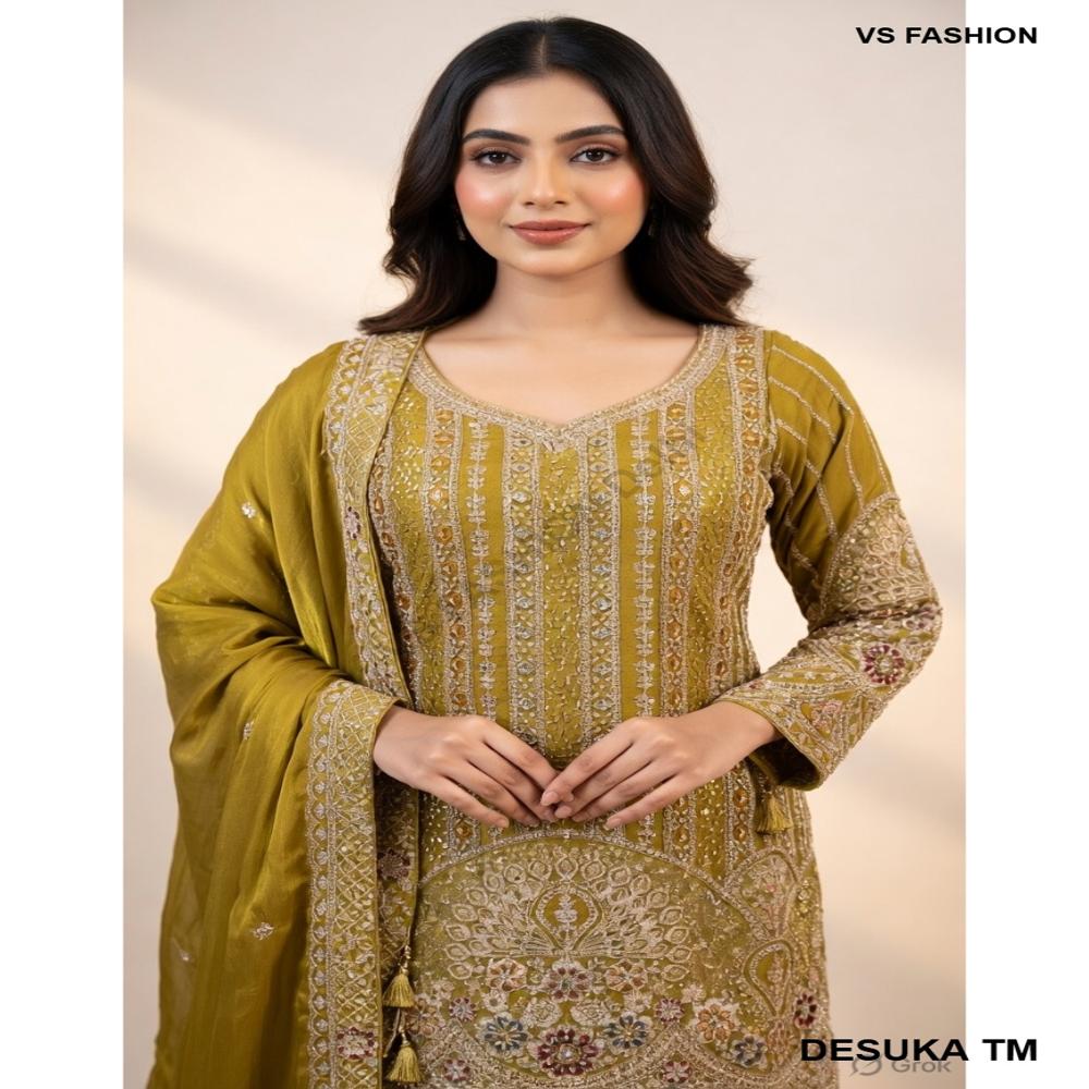 PL-20136 Heavy Embroidered Punjabi Suit