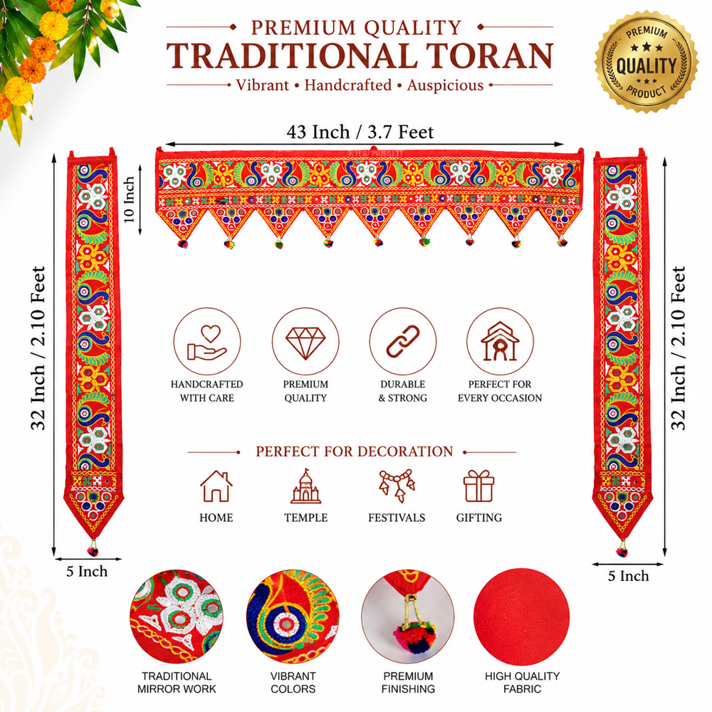 KRISHNA HANDLOOM Handmade Toran for Festive Decor E 8