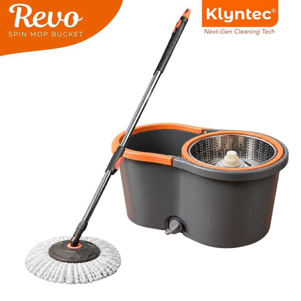 KT BM 102 (S) KLYNTEC- SPIN MOP BUCKET SET - STEEL BASKET