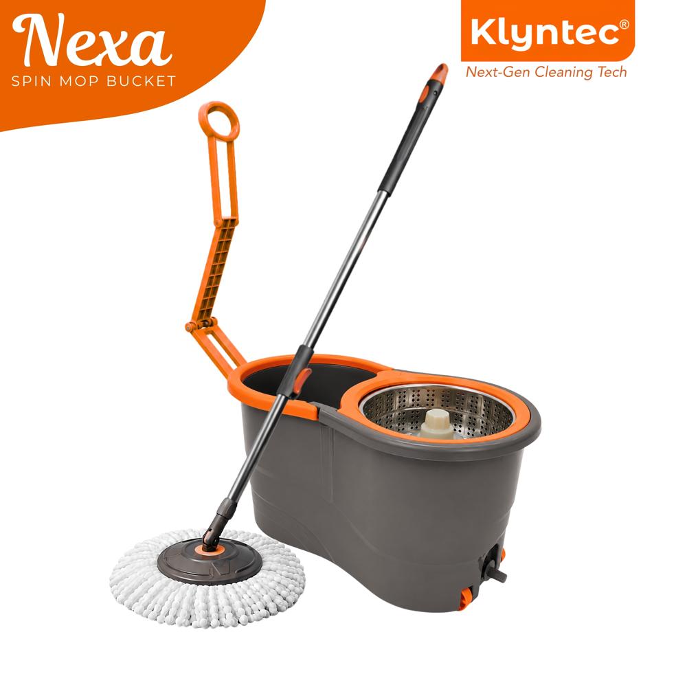 Klyntec Bucket Mop-102(P) Klyntec- Spin Mop Bucket Set - Plastic Basket - Application: Cleanning