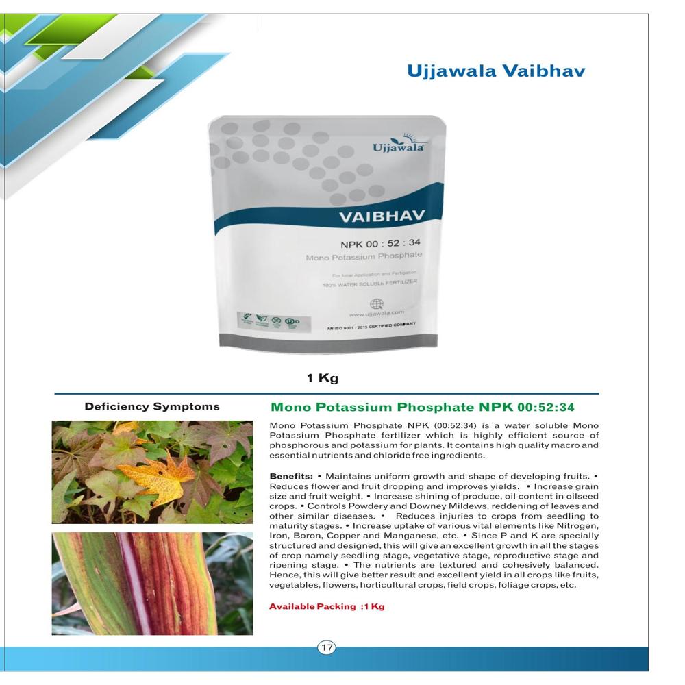 Mono Potassium Phosphate Npk 00:52:34 - Application: Agriculture