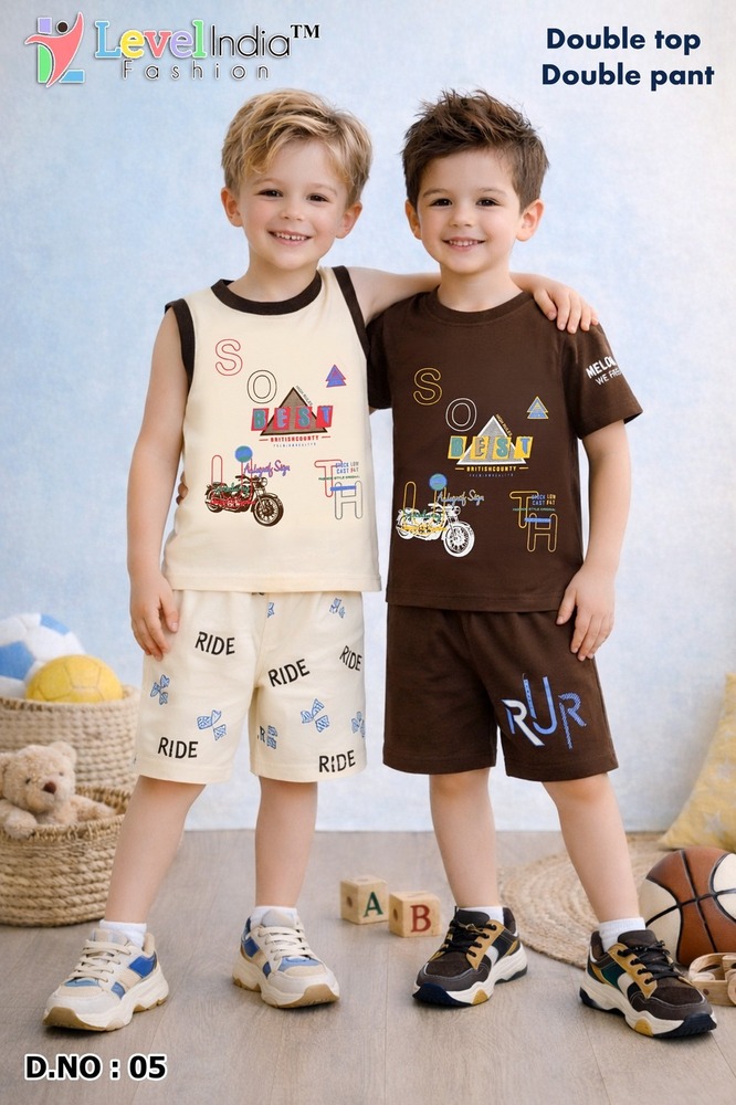 05 Kids Double Top And Pant Set