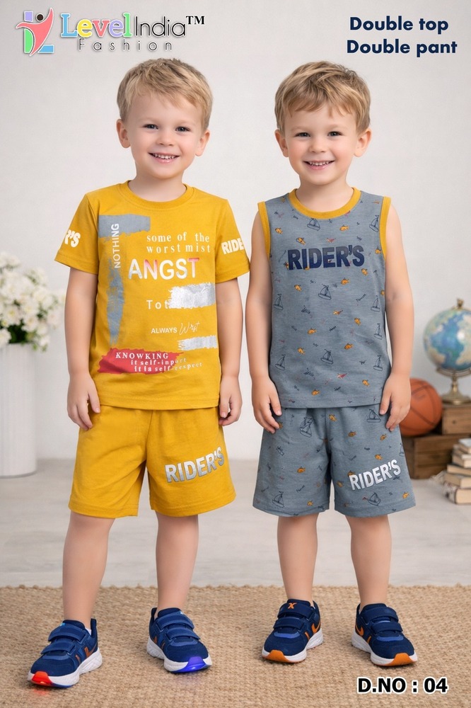 04 Everyday Kids Wear Double Top And Pant Set