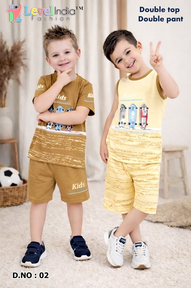 02 Mini Magic Kids Double Top And Pant Set