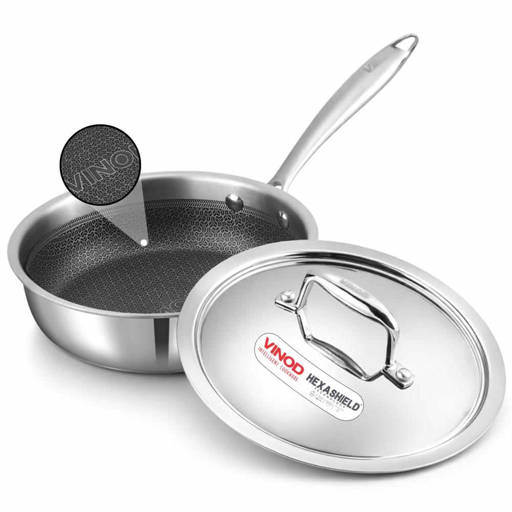 Triply Hybrid Non Stick Saute Pan with Lid