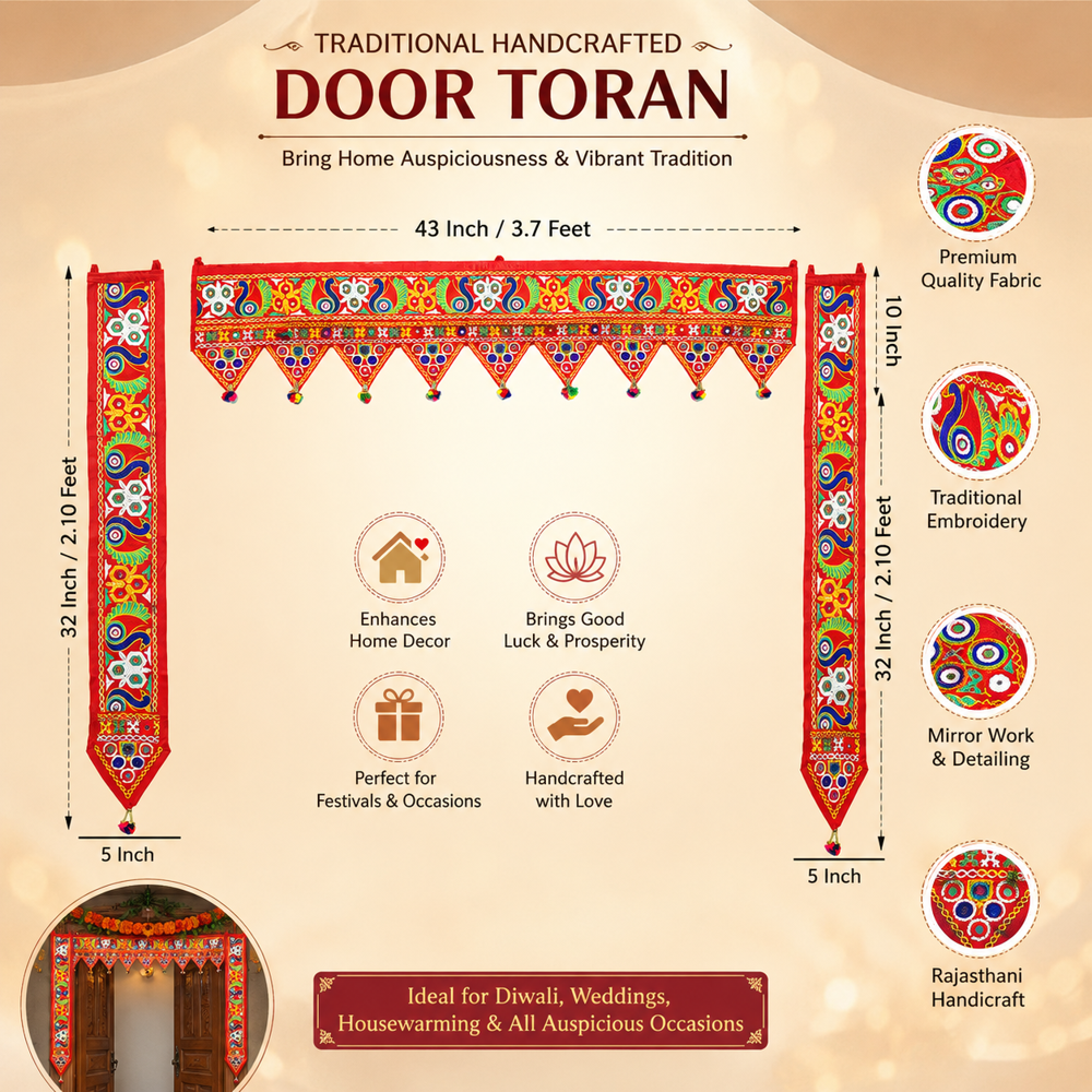 KRISHNA HANDLOOM Main Door Toran for Home Decoration E 12