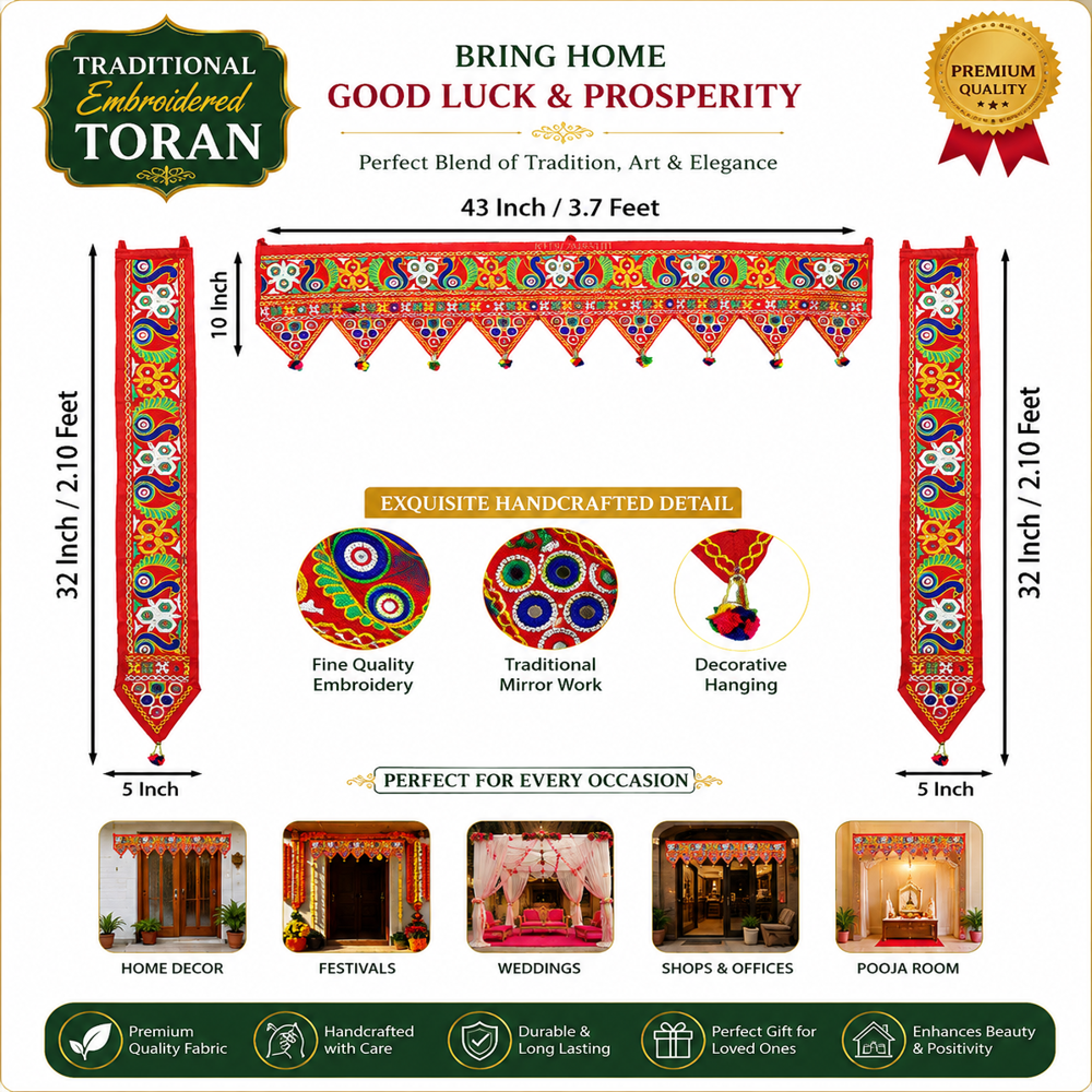 KRISHNA HANDLOOM Main Door Toran for Home Decoration E 12
