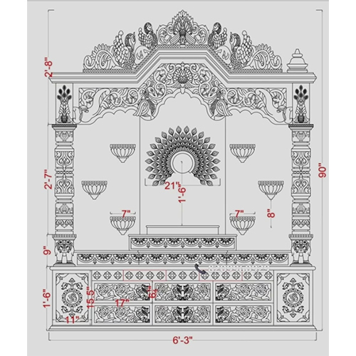 Peacock marble home Temple