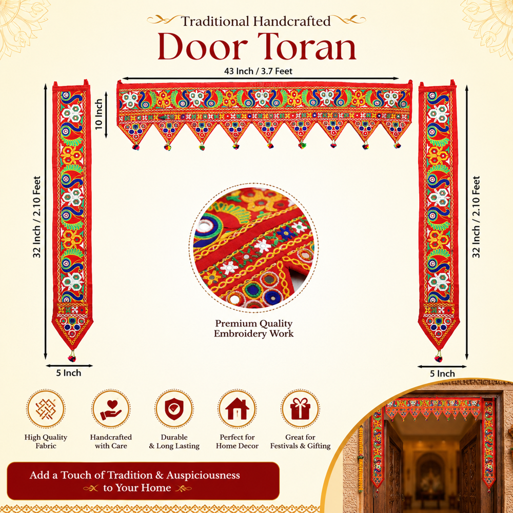 KRISHNA HANDLOOM Home Entrance Toran for Home Decoration E 13