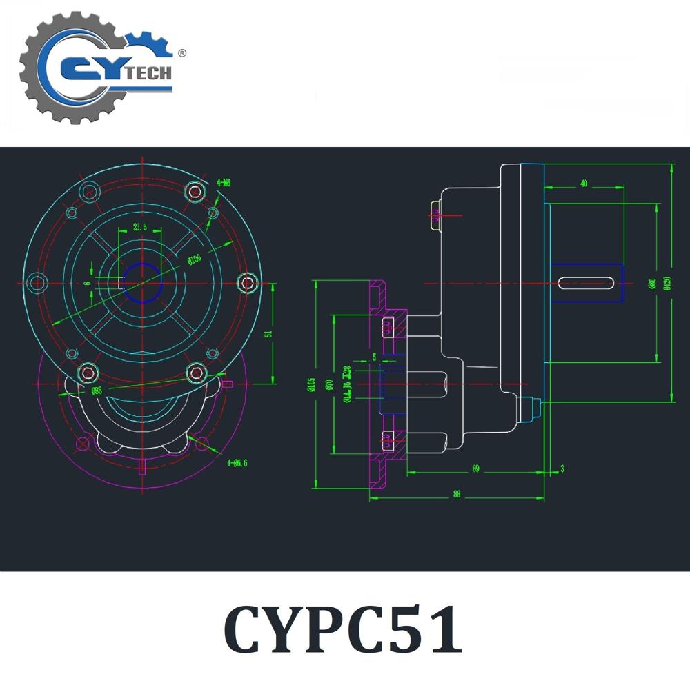 CYPC51 Aluminum Worm Gear Reducer | High Efficiency Speed Reducer for Industrial Transmission