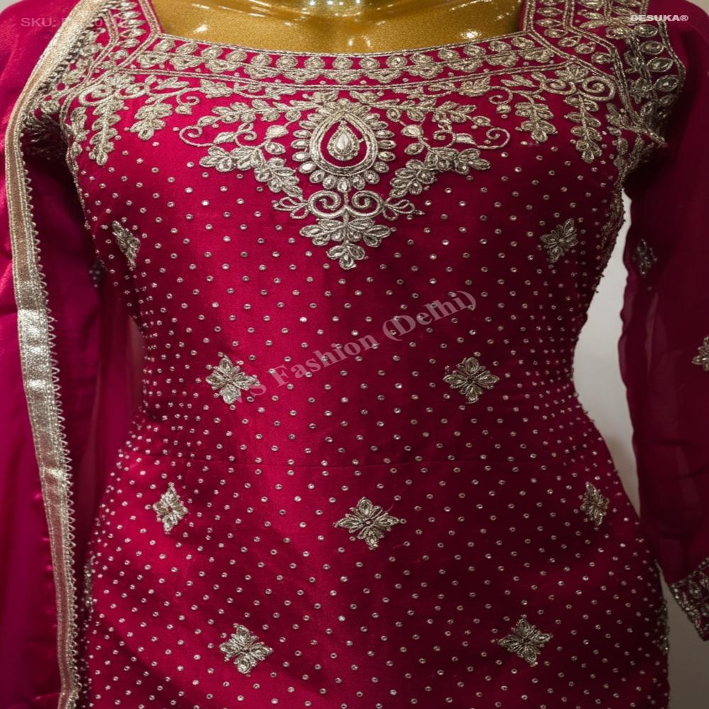 PL-20110 Premium Fendi Embroidered Palazzo Suit
