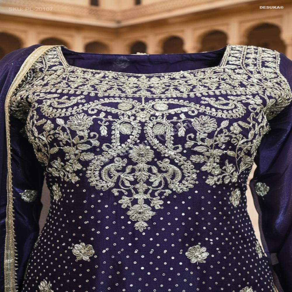 PL-20107 Premium Chinon Chiffon Palazzo Suit