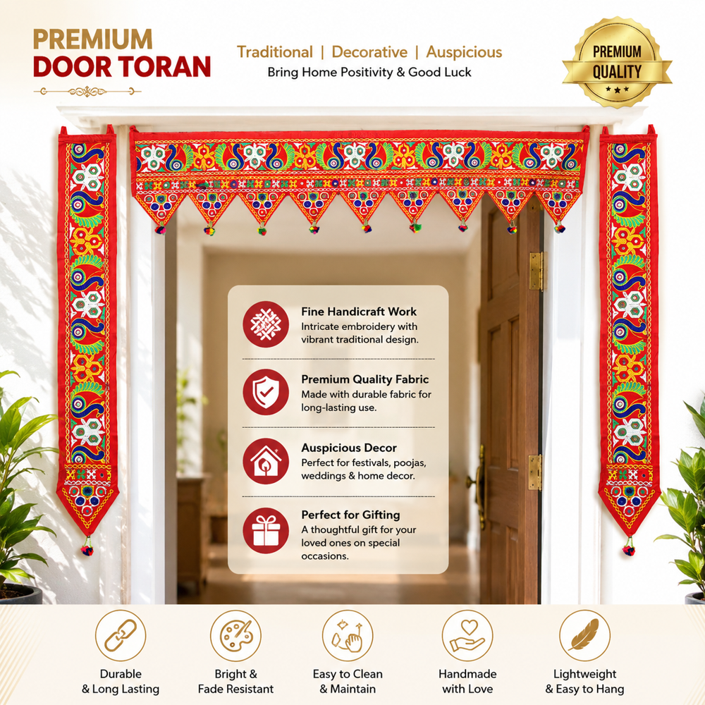 KRISHNA HANDLOOM Embroidery Toran for Home Decoration E 17